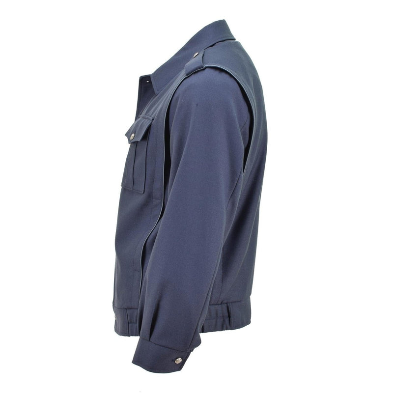 Echt Tsjechisch leger blauwe blouson zilveren knoppen casual militaire blouse jacket nieuw