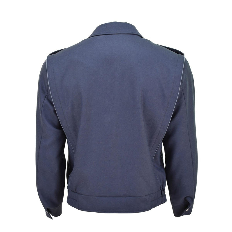Echt Tsjechisch leger blauwe blouson zilveren knoppen casual militaire blouse jacket nieuw