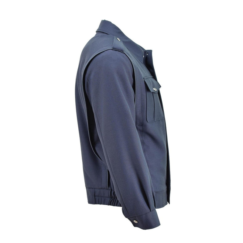 Echt Tsjechisch leger blauwe blouson zilveren knoppen casual militaire blouse jacket nieuw
