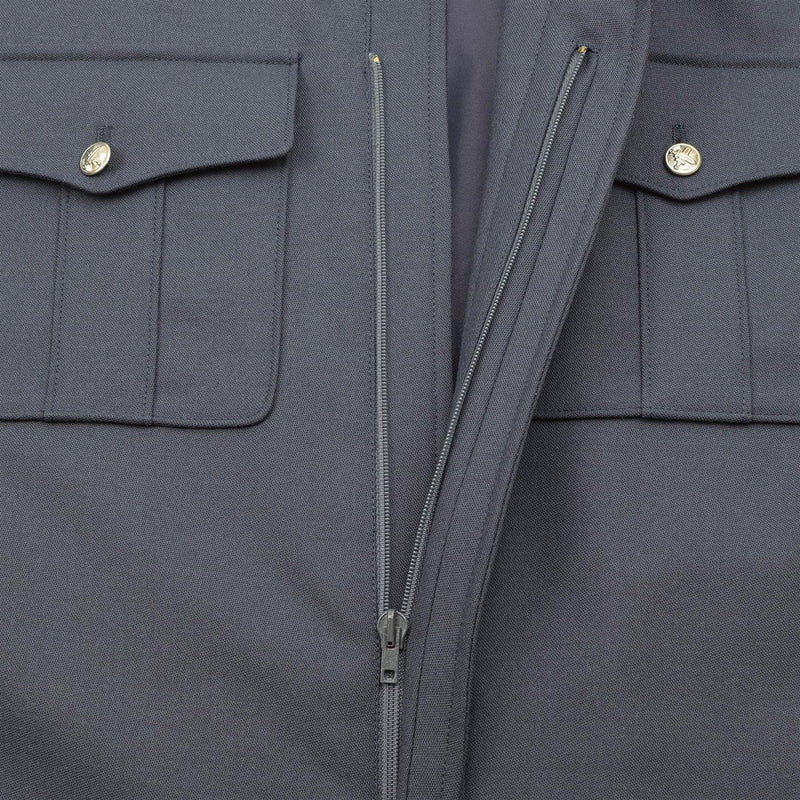 Echt Tsjechisch leger blauwe blouson zilveren knoppen casual militaire blouse jacket nieuw