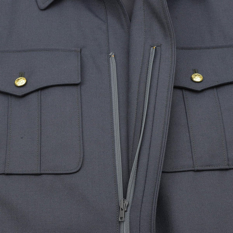 Echt Tsjechisch militair blauwe blouse jas Golden Knopen Casual Army Blouson Nieuw