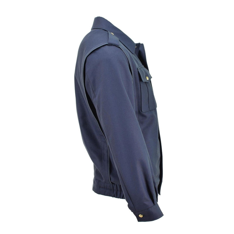 Echt Tsjechisch militair blauwe blouse jas Golden Knopen Casual Army Blouson Nieuw