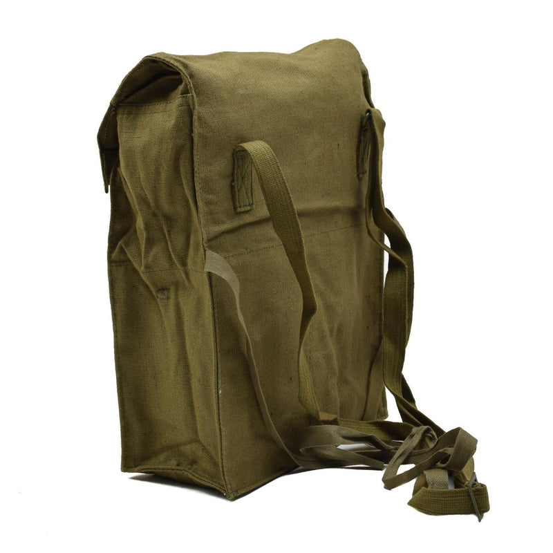 Echt Tsjechische Republiek leger schoudertas vintage praktische flap snap -knoppen