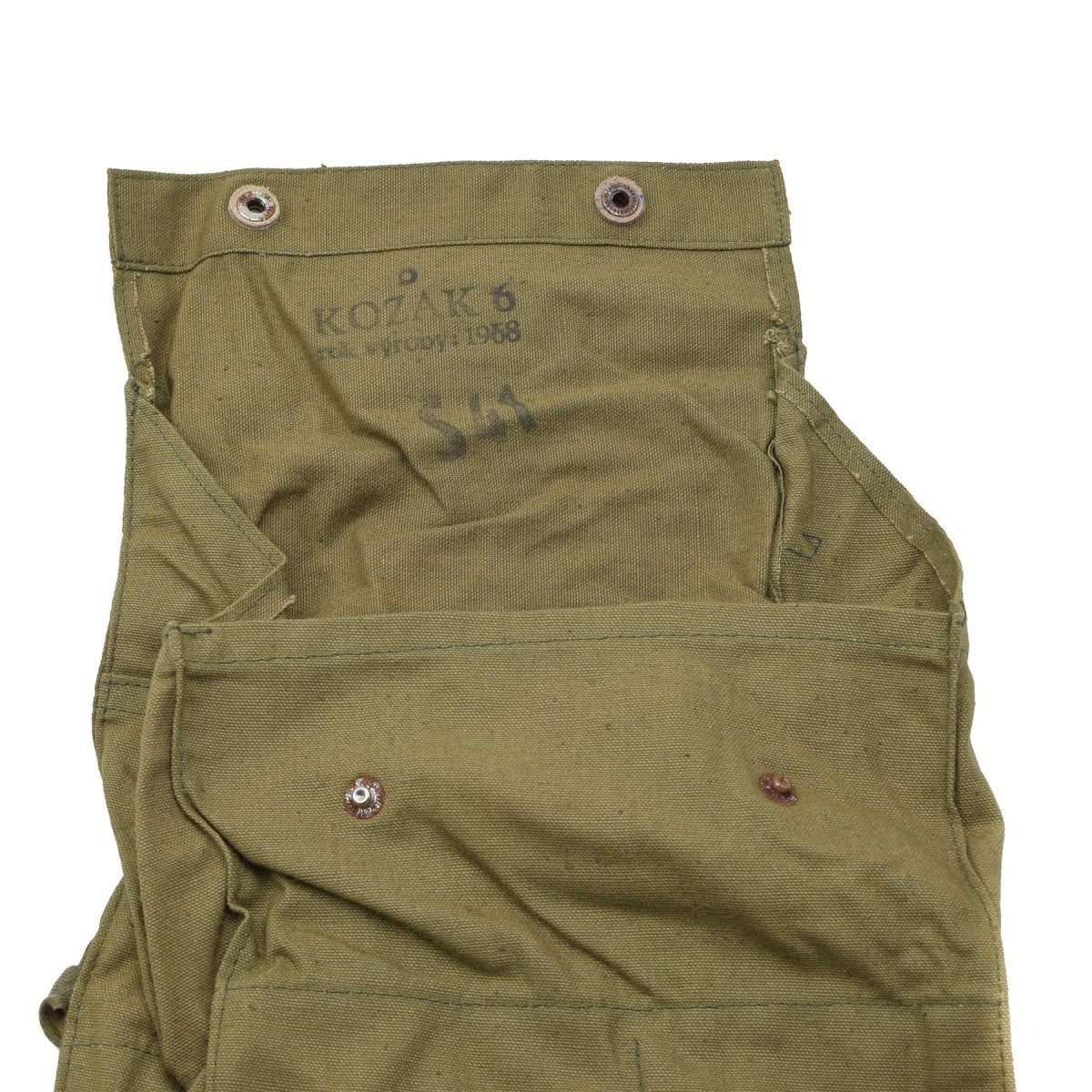 Echt Tsjechische Republiek leger schoudertas vintage praktische flap snap -knoppen
