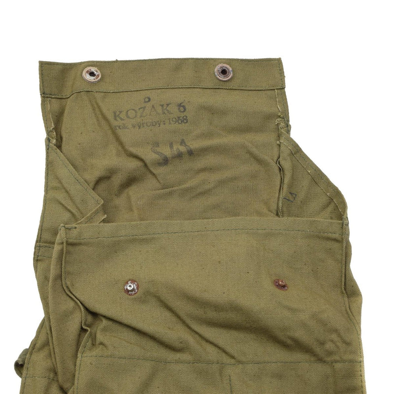 Echt Tsjechische Republiek leger schoudertas vintage praktische flap snap -knoppen