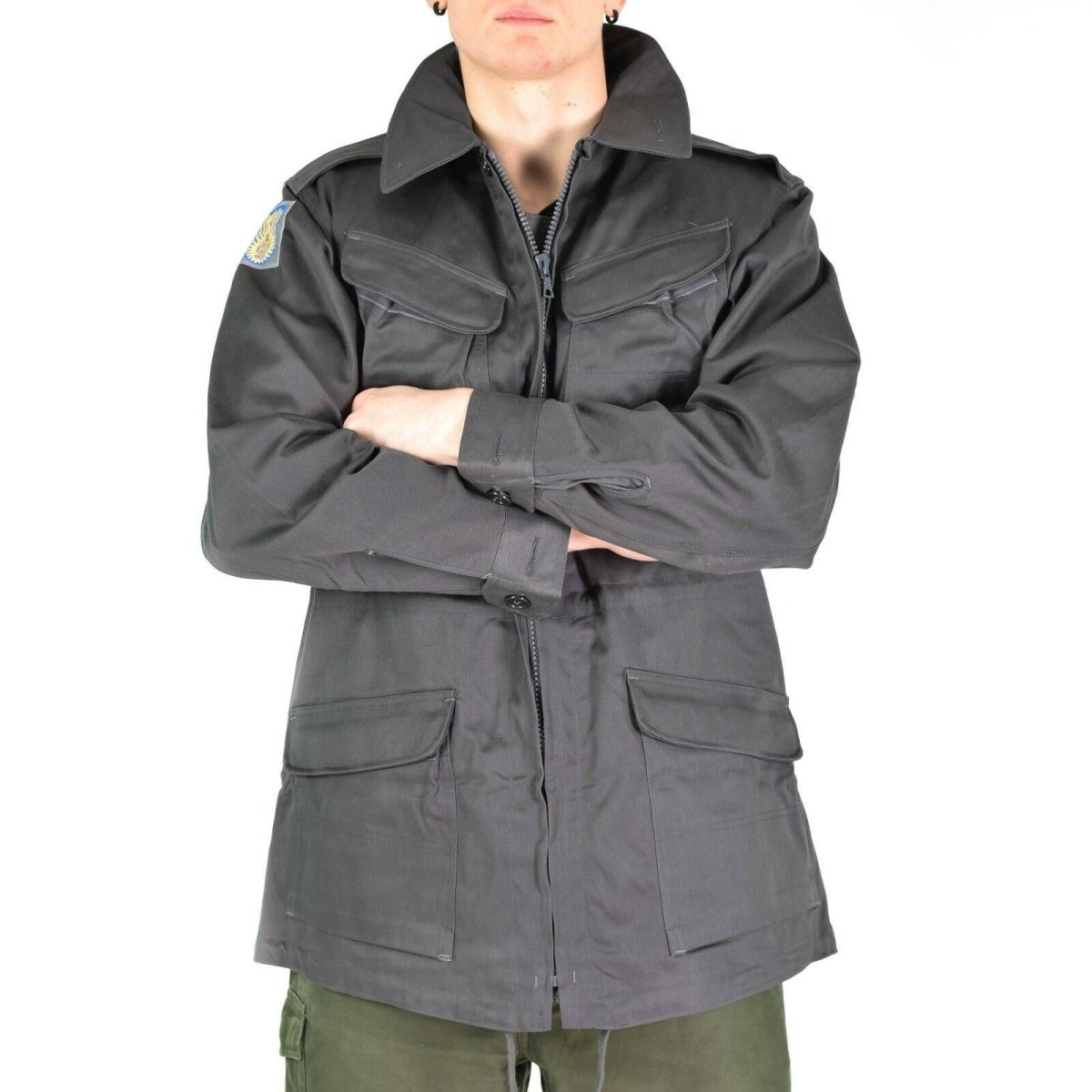 Echt Deense leger gevechtsjack m71 Denemarken militair grijs veld surplus nieuw