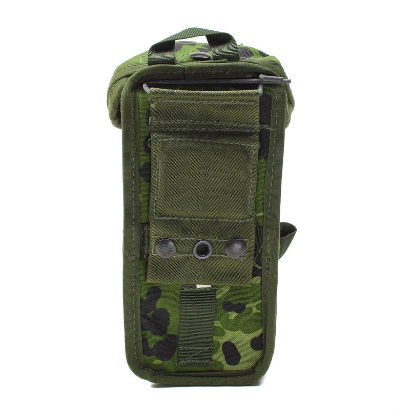 Genuine Danish Military camouflage LMG magazine pouch with belt attachment and quick-release buckle in M96 pattern