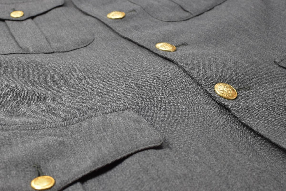 Echte Deense uniforme jas leger grijs militair surplus uniform jurkofficier