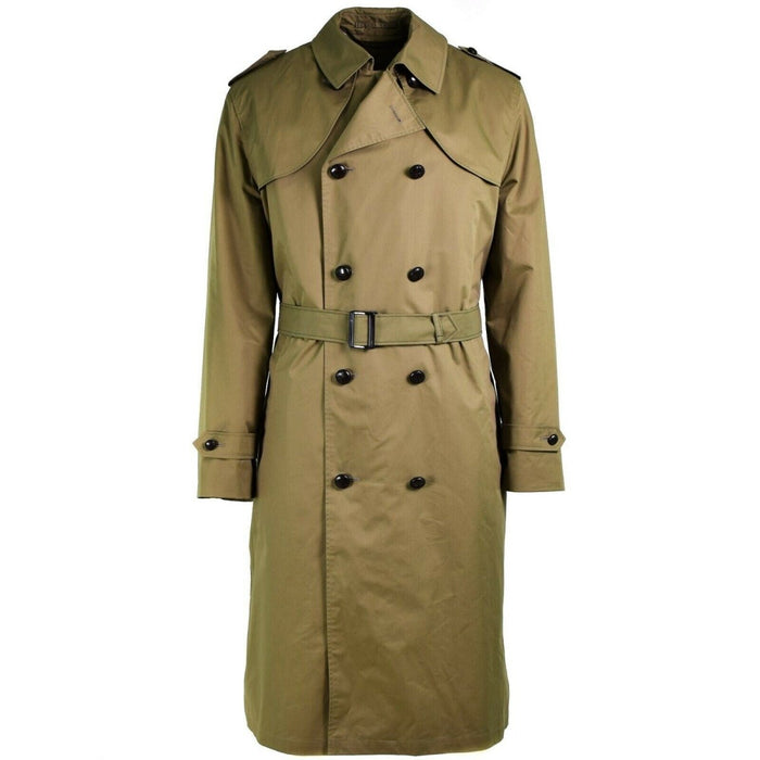 Echte Nederlandse legerjas Kaki lange officierstrenchcoat met voering NIEUW - GoMilitar