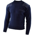 Echte Nederlandse leger pullover blauw jumper militaire trui ronde nek officier