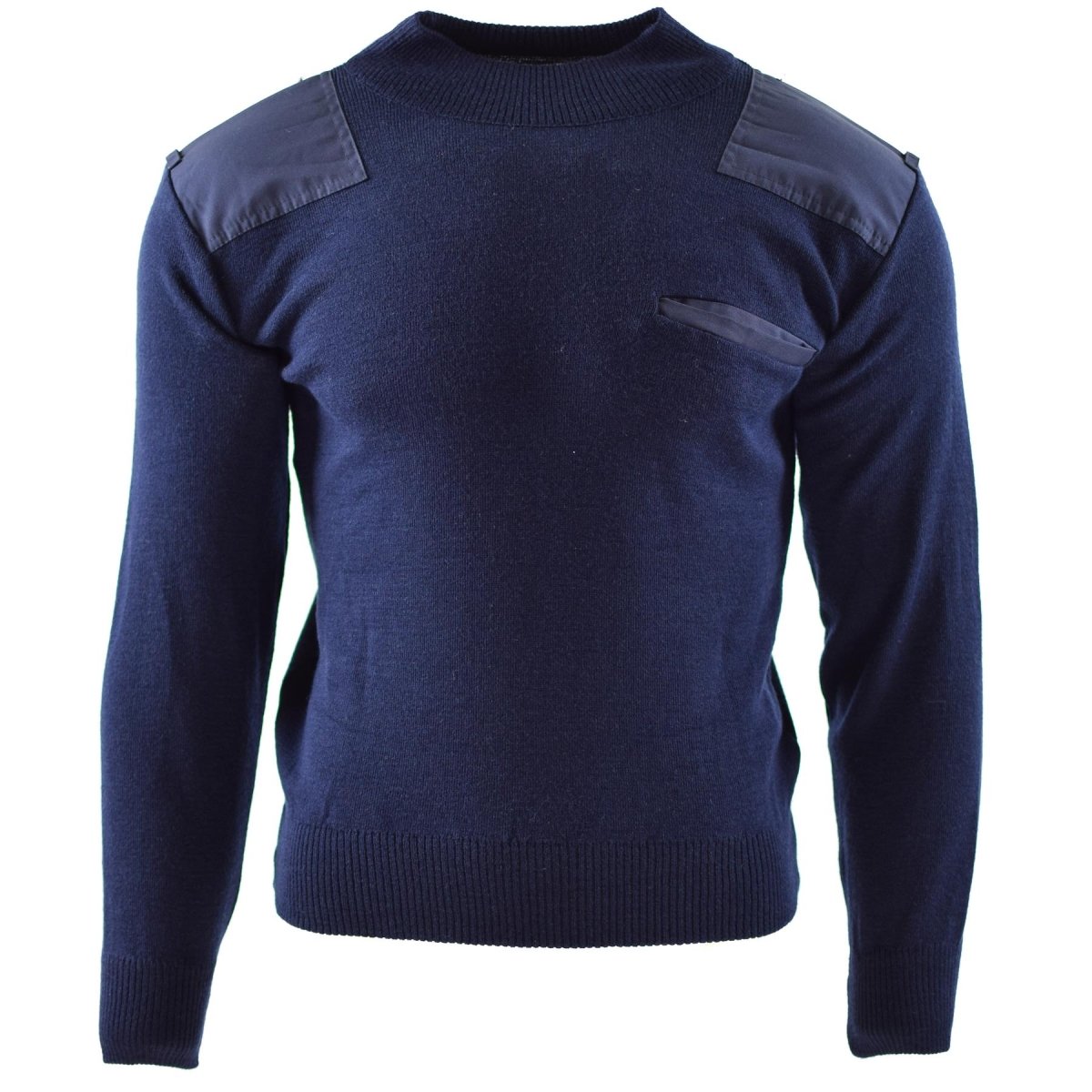 Echte Nederlandse leger pullover blauw jumper militaire trui ronde nek officier