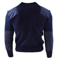 Echte Nederlandse leger pullover blauw jumper militaire trui ronde nek officier