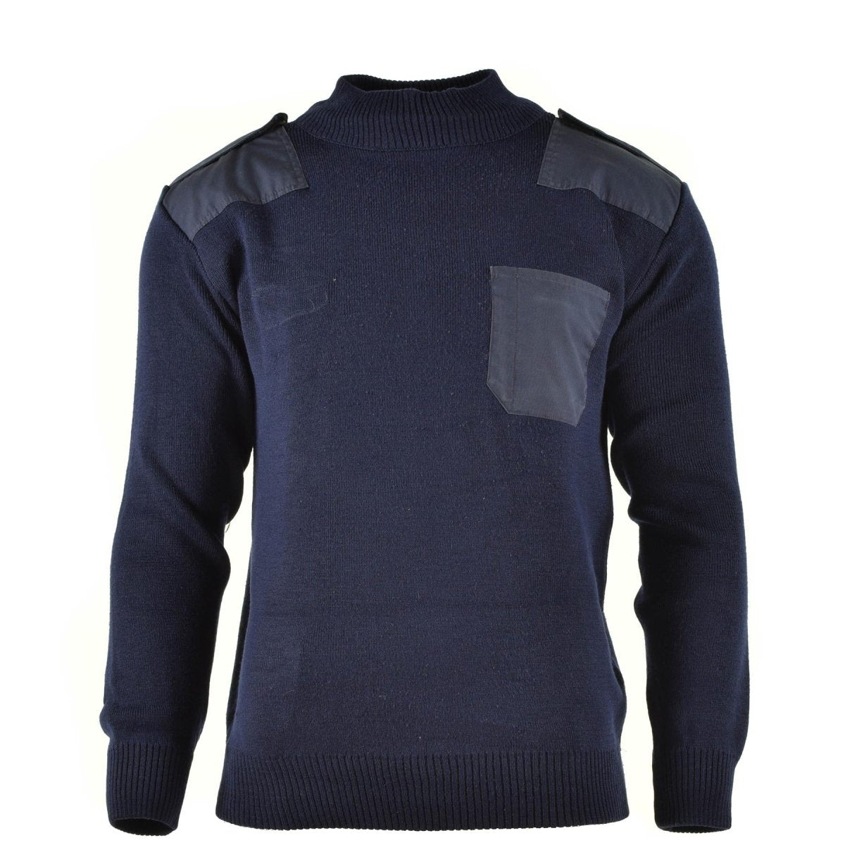 Echte Nederlandse leger pullover blauw jumper militaire trui ronde nek officier