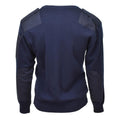 Echte Nederlandse leger pullover v-neck blauwe rib gebreide militaire surplus trui jumper