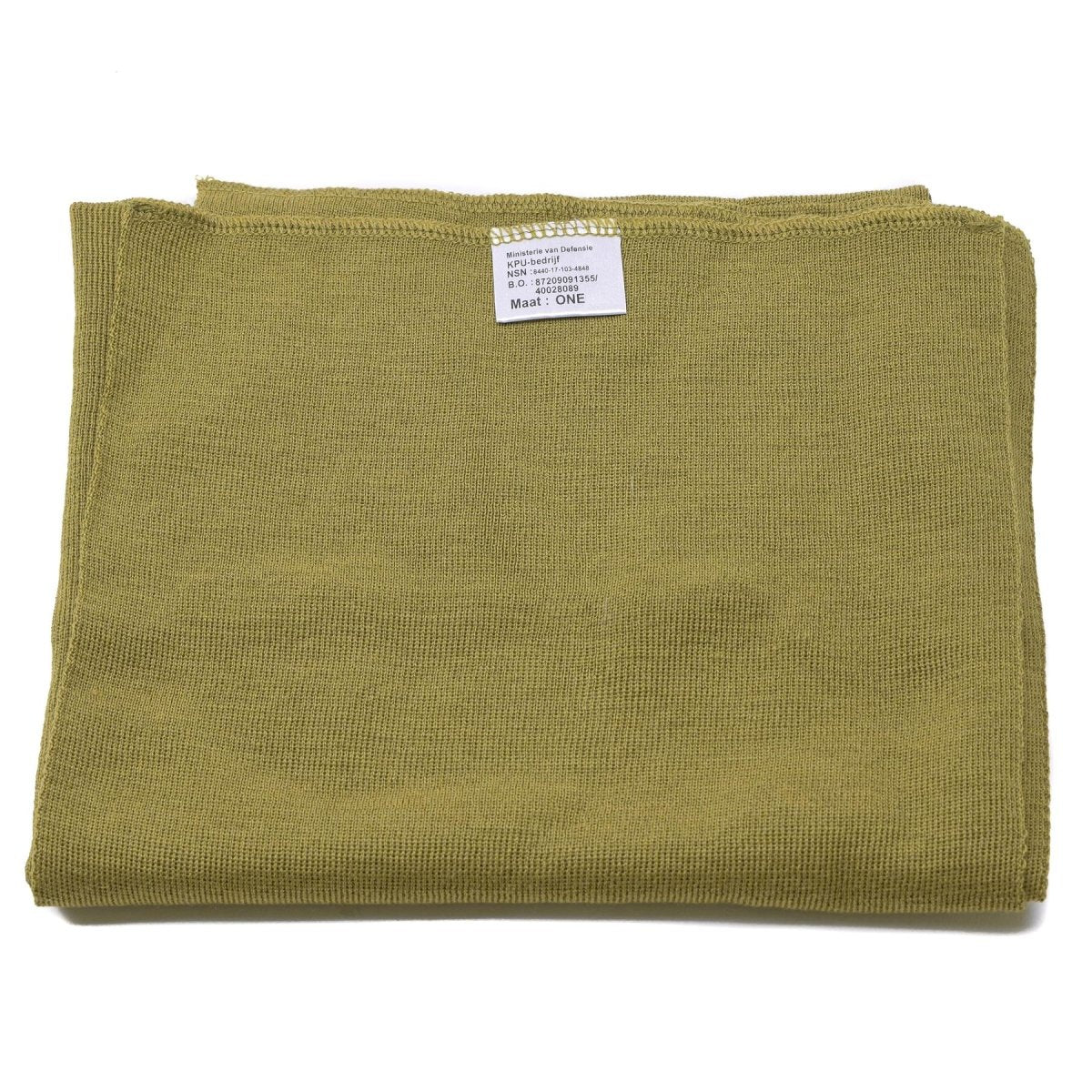 Echt Nederlands leger sjaal kaki militair surplus nek buis merino wol katoen nieuw