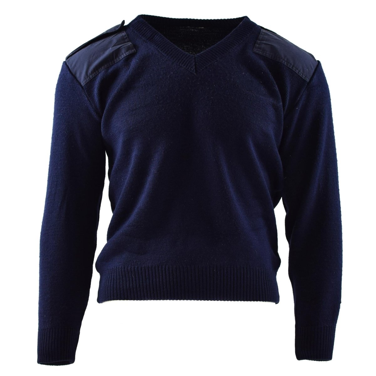 Echte Nederlandse leger trui blauwe jumper militaire pullover ronde nek officier