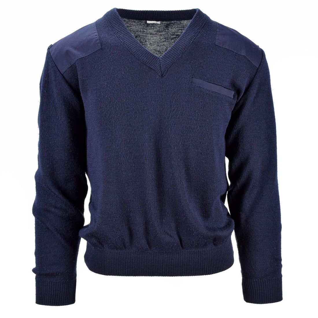 Echte Nederlandse leger trui blauwe militaire pullover v-neck officier mannen jumper