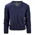 Echte Nederlandse leger trui blauwe militaire pullover v-neck officier mannen jumper