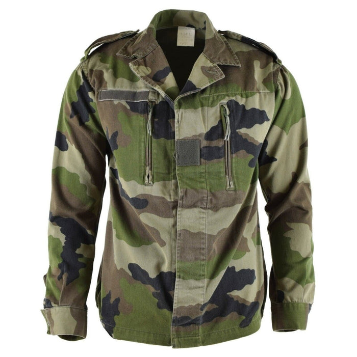 Echt Frans leger F2 gevechtsjack vermoeidheid CE camo militaire uitgave overschot - GoMilitar