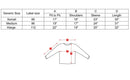 Size chart for French army F1 thermal undershirt showing pit to pit, shoulder, sleeve, and length measurements.