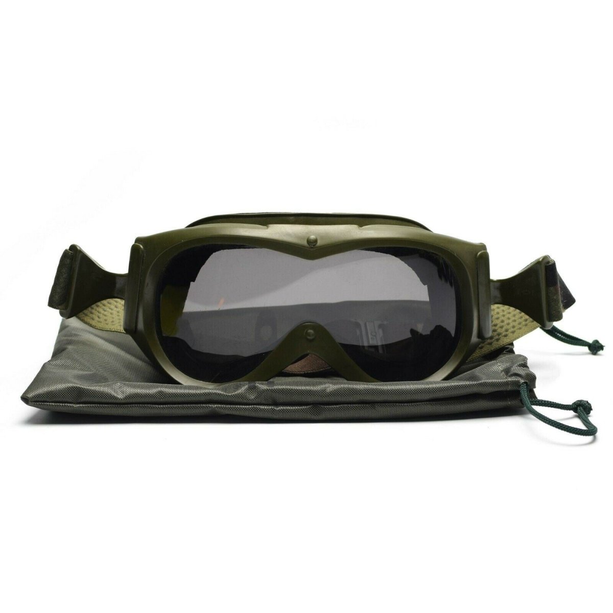 Echte Franse leger tanker bril Oogbescherming Glas Glas Militaire Zon Zand Wind