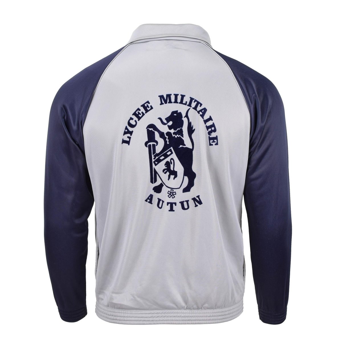 Echte Franse militaire school Sweatshirt sportjack loopt wandelen grijs blauw