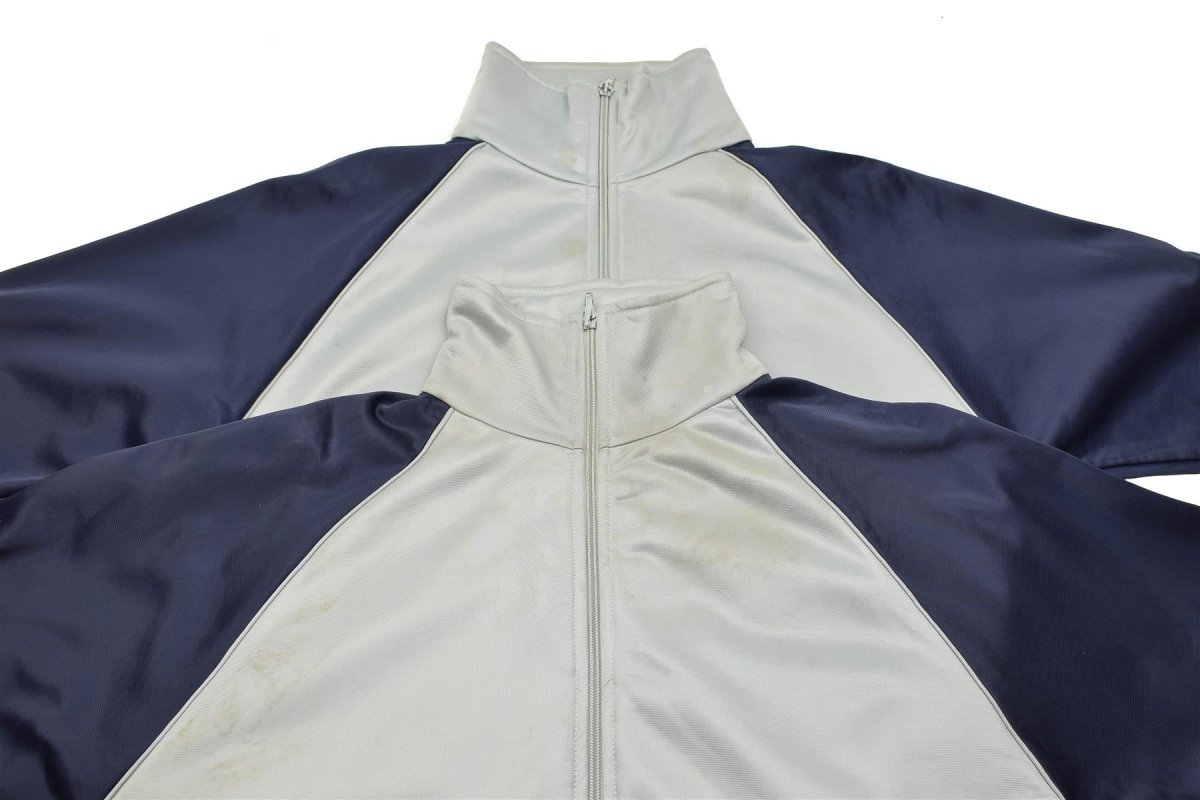 Echte Franse militaire school Sweatshirt sportjack loopt wandelen grijs blauw