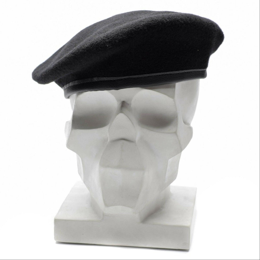 Echt Duits leger zwarte baret hoed militaire commando cap wol kwaliteit nieuw