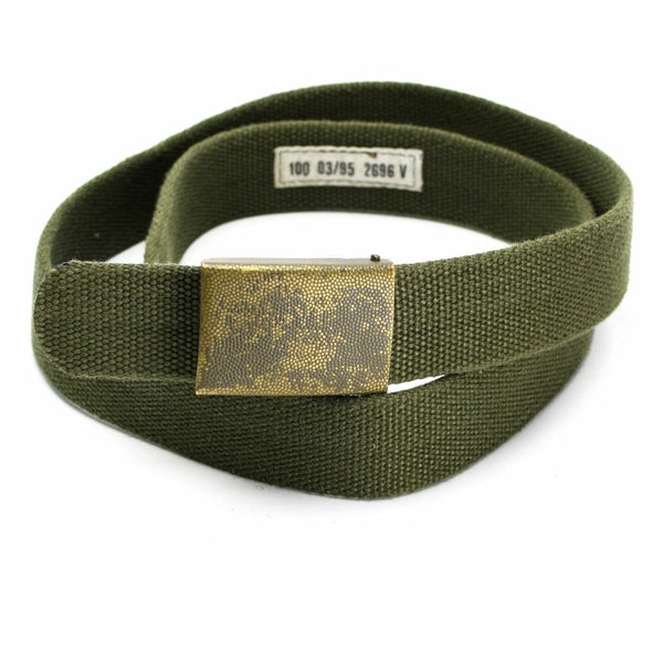 Echt Duitse leger militaire riem canvas broek broek gevechtskwestie w buckle