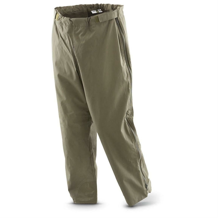 Duitse leger olijfgroene waterdichte winterbroek met volledige ritssluiting aan de zijkant en verstelbare taille voor buitengebruik