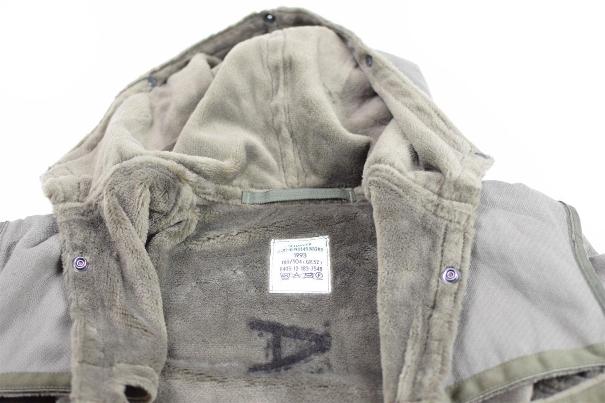 Echt Duits Army Parka Militair Surplus Jacket Long Coat Liner Winter voering