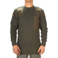 Echt Duitse leger pullover commando jumper groene olijftrui wol nieuw