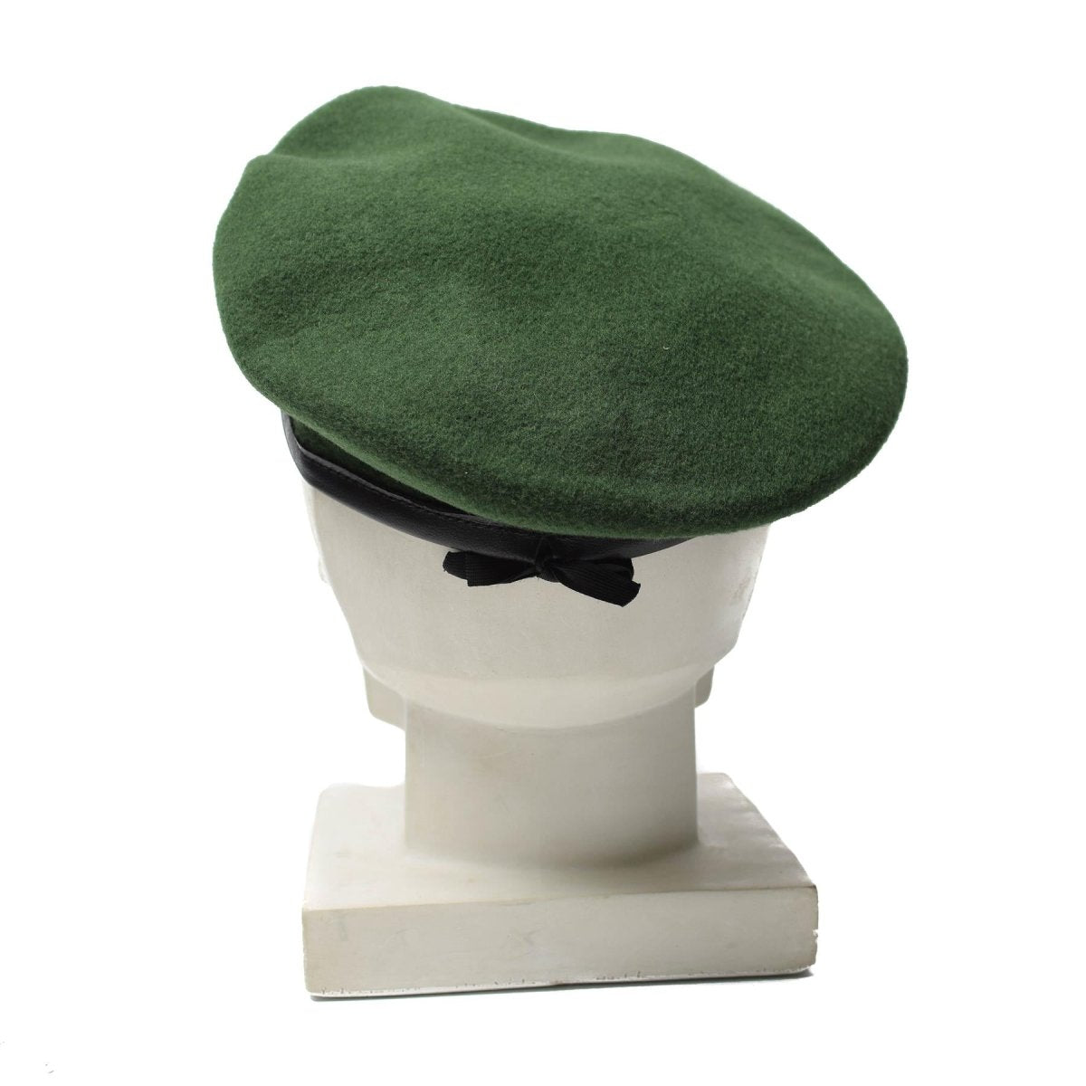 Echte Duitse politie groene baret hat cap wol met metalen cockade insignia nieuw