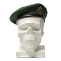 Echte Duitse politie groene baret hat cap wol met metalen cockade insignia nieuw