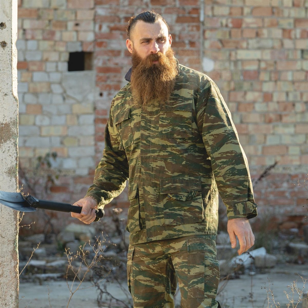 Echte Griekse militaire jas duurzaam veld tactische gevechten donkere hagedis camo