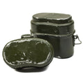 Echt Hongaarse leger puinhoop kit. Aluminium militaire bowler pot 2pcs set