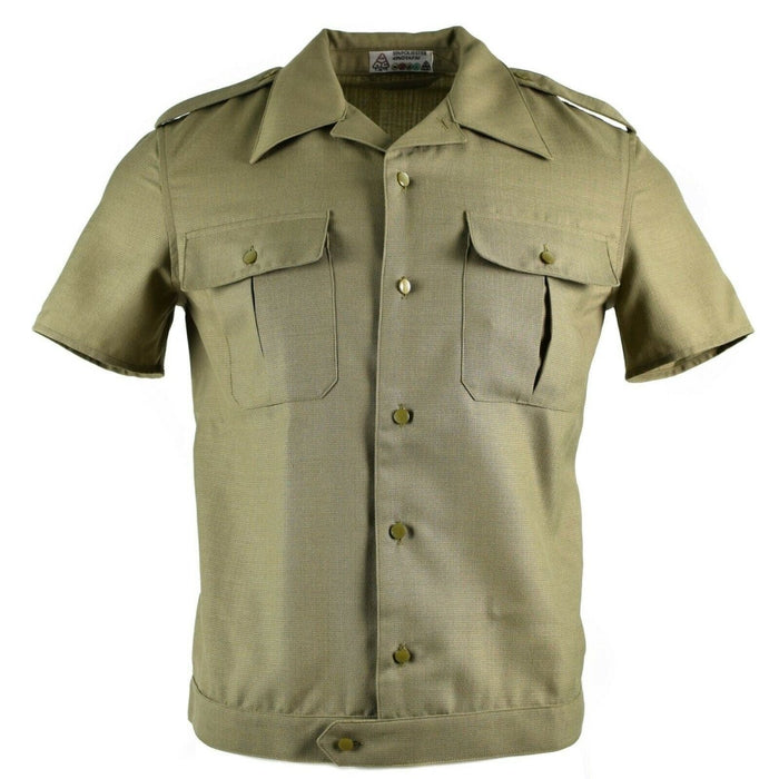 Echt Hongaars legershirt Kaki officier korte mouw Hongarije militair NIEUW - GoMilitar