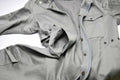 Echt Italiaans Leger Coverall Pak Military Gray Algemene jumpsuit Zip-front nieuw
