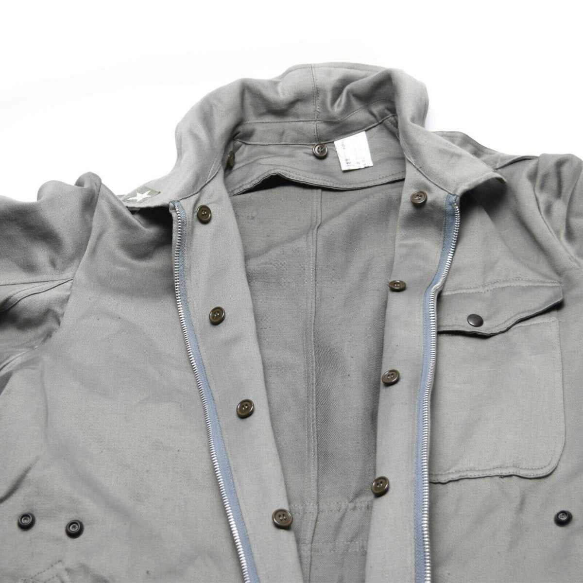Echt Italiaans Leger Coverall Pak Military Gray Algemene jumpsuit Zip-front nieuw