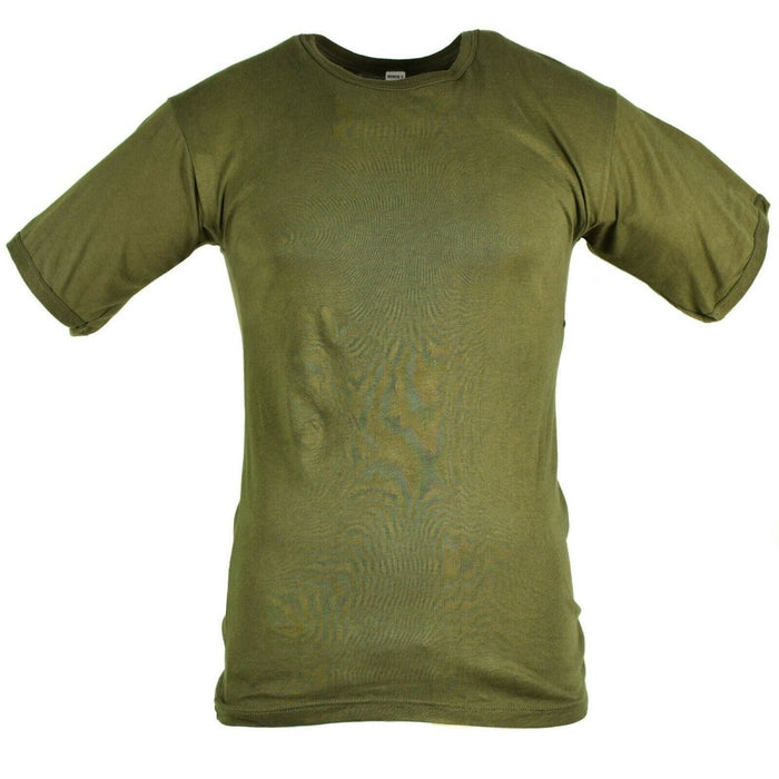 Echt Italiaans leger-T-shirt met korte mouwen, lichtgewicht, ademend, olijfgroen - GoMilitar