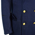 Echte Italiaanse leger wollen overjas blauwe militaire officier Air Force Long Coat