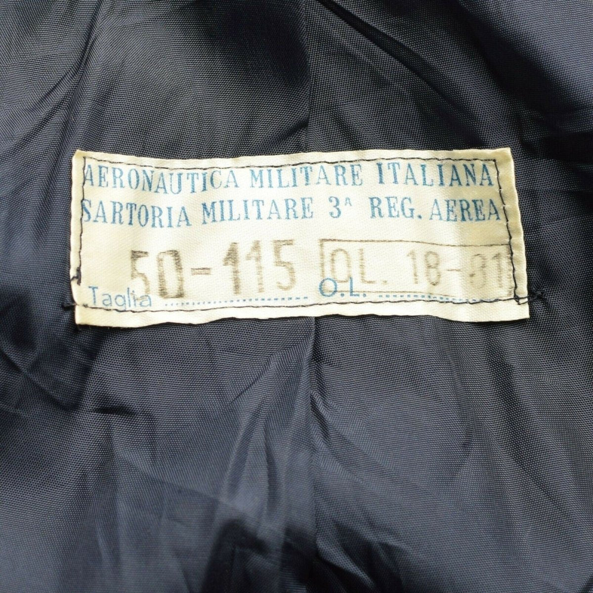 Echte Italiaanse leger wollen overjas blauwe militaire officier Air Force Long Coat