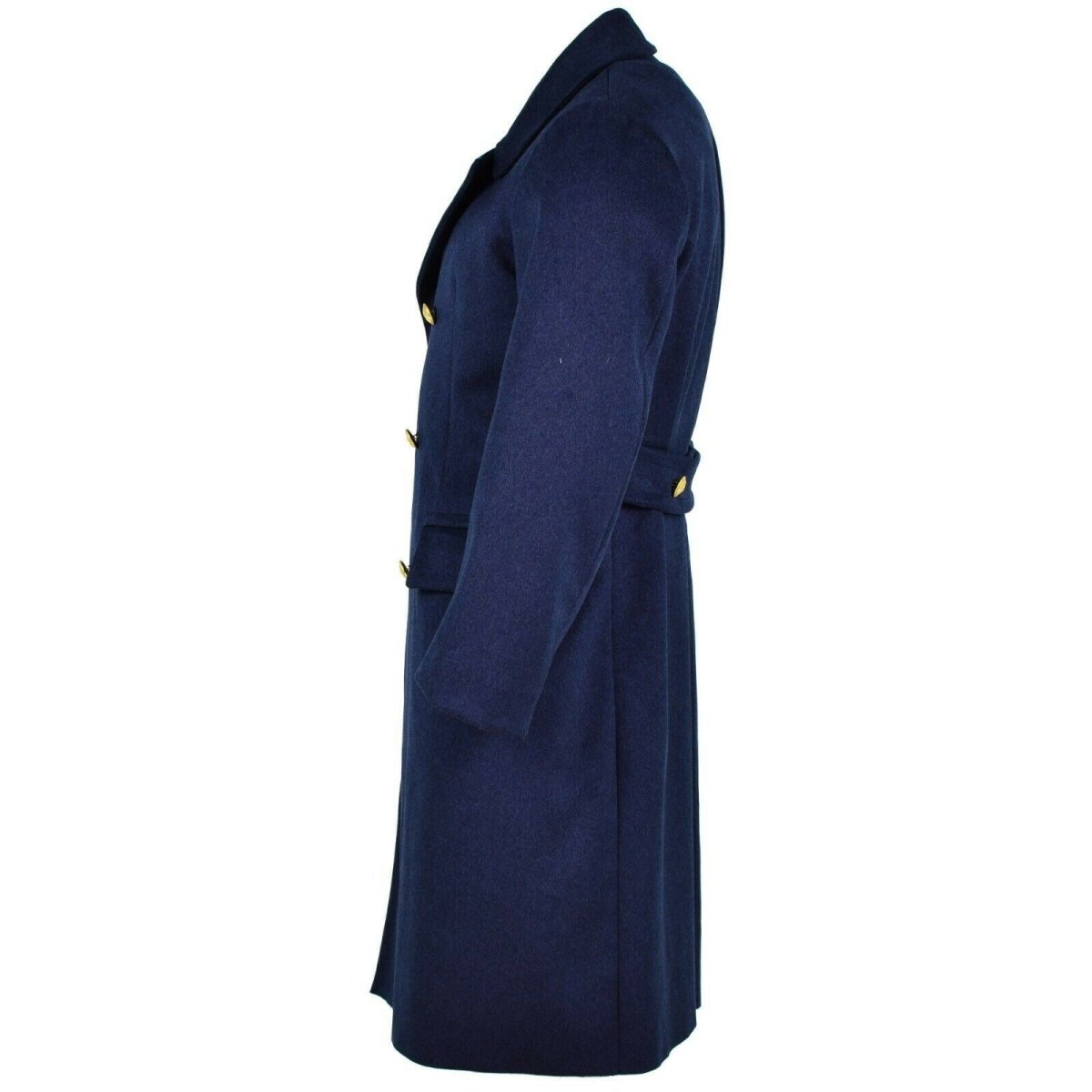 Echte Italiaanse leger wollen overjas blauwe militaire officier Air Force Long Coat