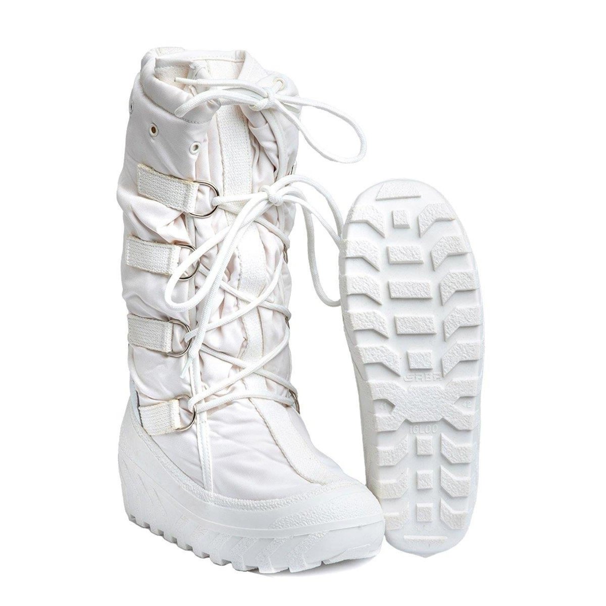 Echte Italiaanse militaire sneeuwschoenen verwarmen warmteweerstand bovenste veters wit nieuw