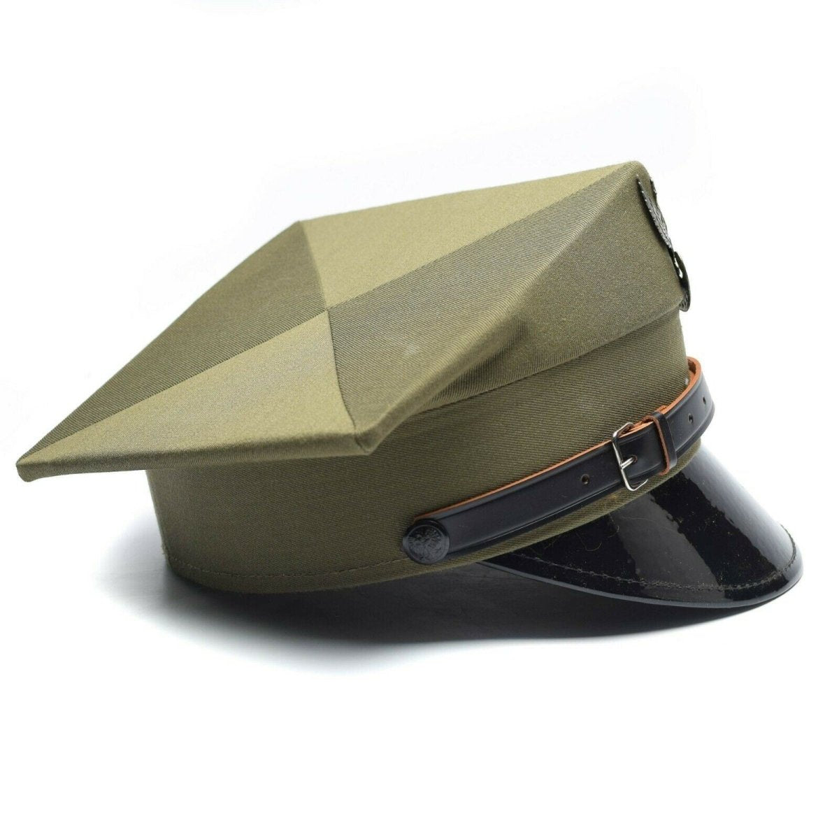 Echt Poolse militaire vizier Hoed Polen Army Officer Peak Olive Nieuw