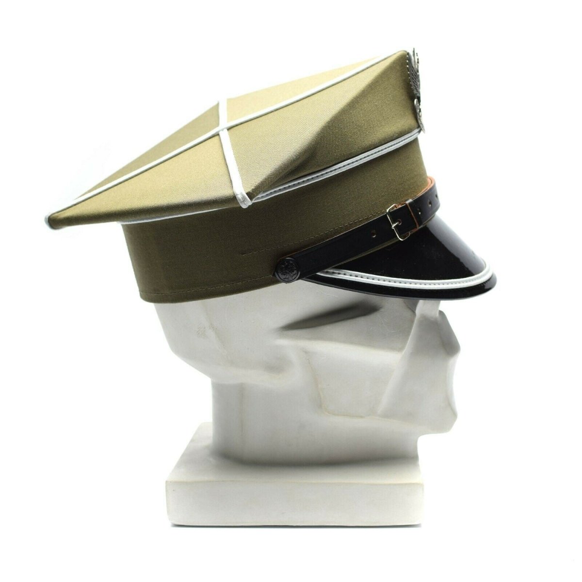 Echt Poolse militaire vizier Hoed Polen Army Officer Peak Eagle Cockade nieuw