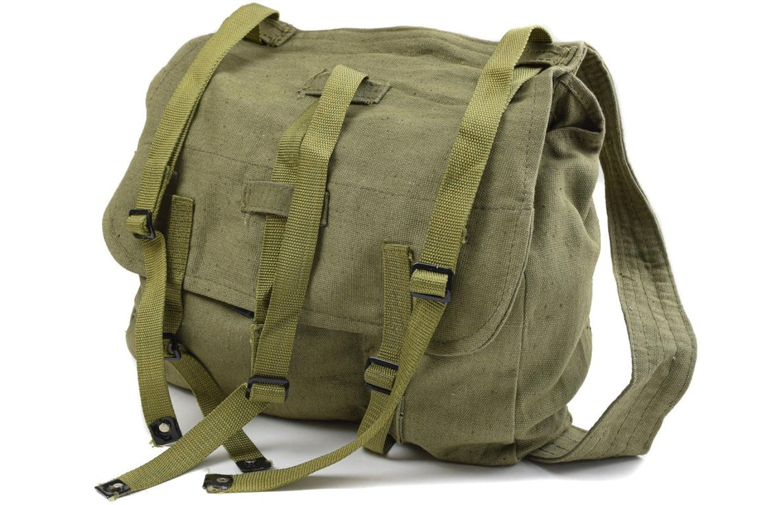 Echte Roemeens leger broodtas militair surplus olijf canvas haversack od nieuw