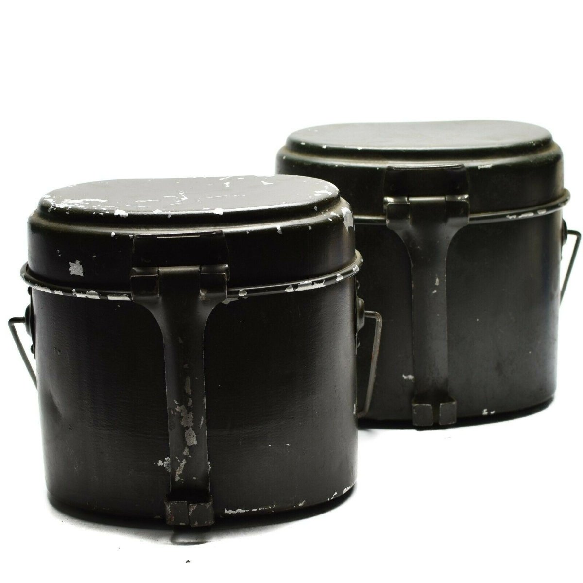 Echt Roemeens leger puinhoop kit. Aluminium militaire bowler pot