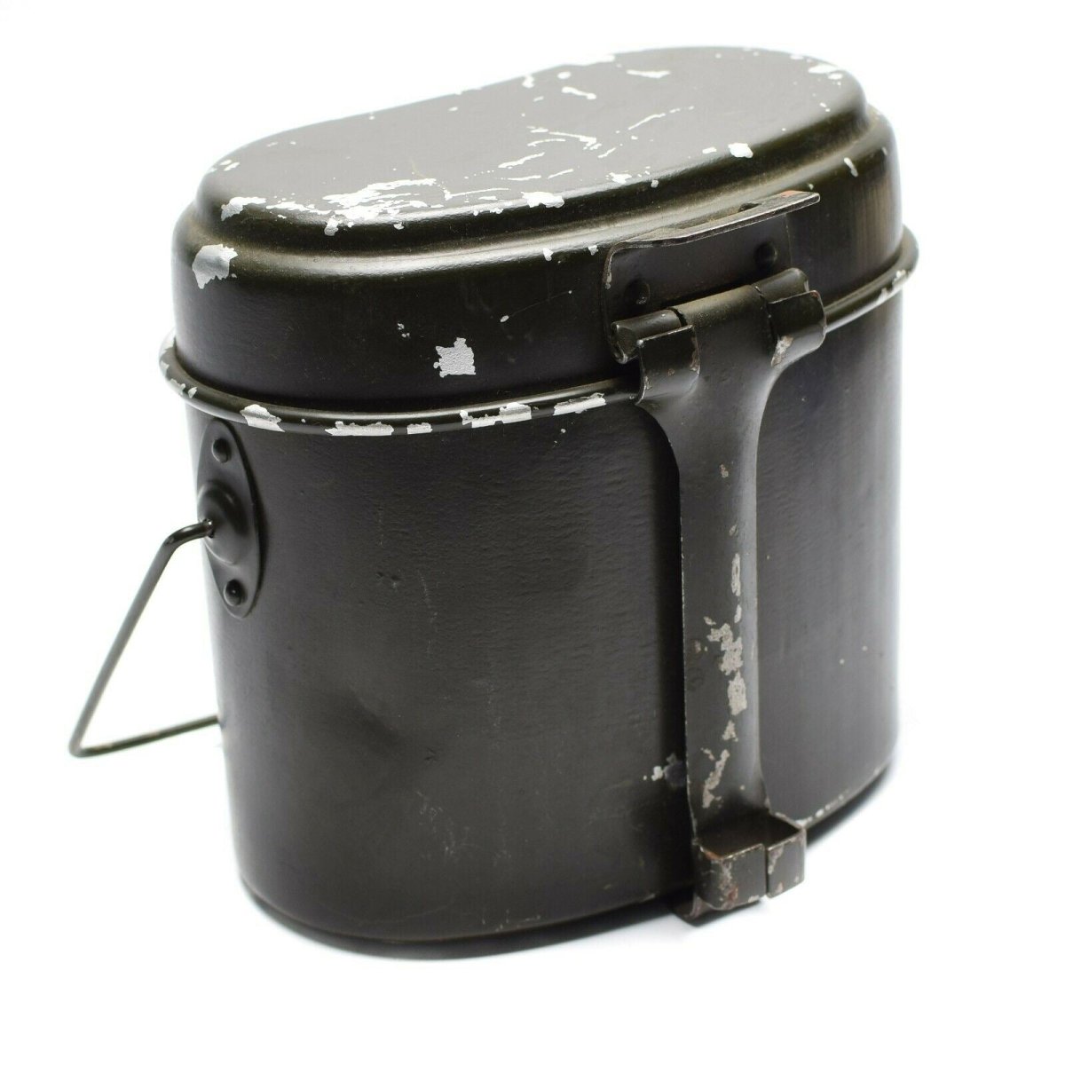 Echt Roemeens leger puinhoop kit. Aluminium militaire bowler pot
