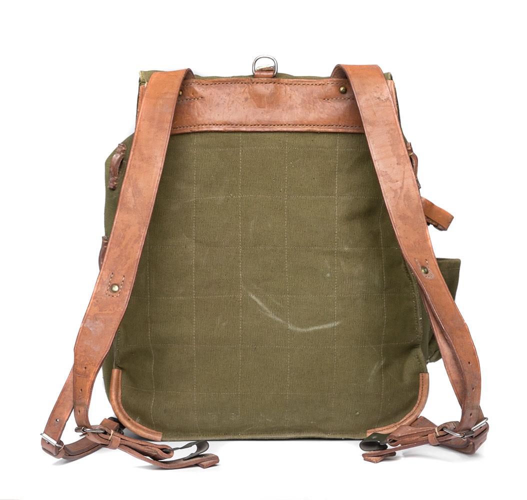 Echte Roemeens leger rugzak tas militaire surplus od schouderband canvas